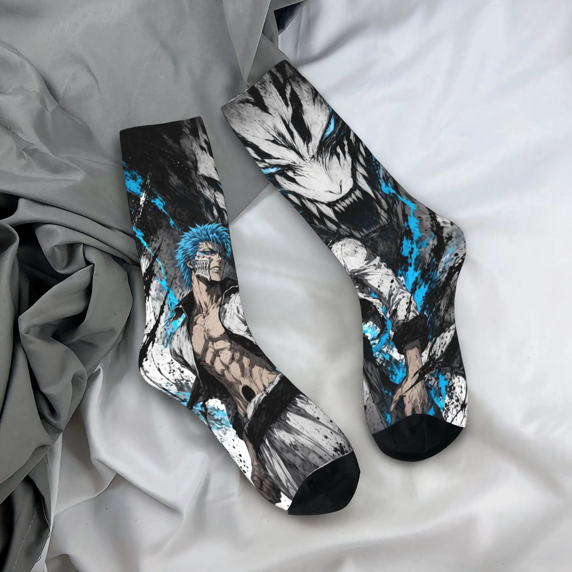 Men Socks Bleach Ichigo  Stockings Non Slip Soft Breathable Socks Autumn Funny Pattern Running Socks