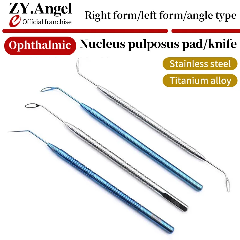 Instrumento de microscopio oftálmico, almohadilla de fragmentación de cristal, cuchillo de fragmentación izquierda y derecha de doble cabeza de acero inoxidable