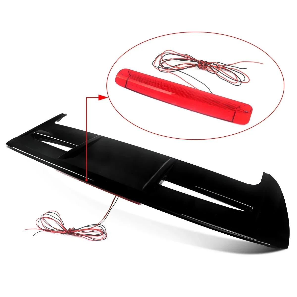 Per il 2008-19 Ford Fiesta Hatchback ST Factory Style Gloss Black Spoiler sul tetto posteriore