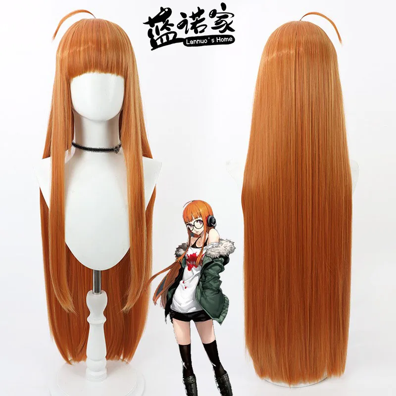 

Игра Futaba Sakura Cos Косплей Парик Хэллоуин Карнавал Вечеринка Реквизит Синтетические волосы Термостойкое волокно + Кепка для парика