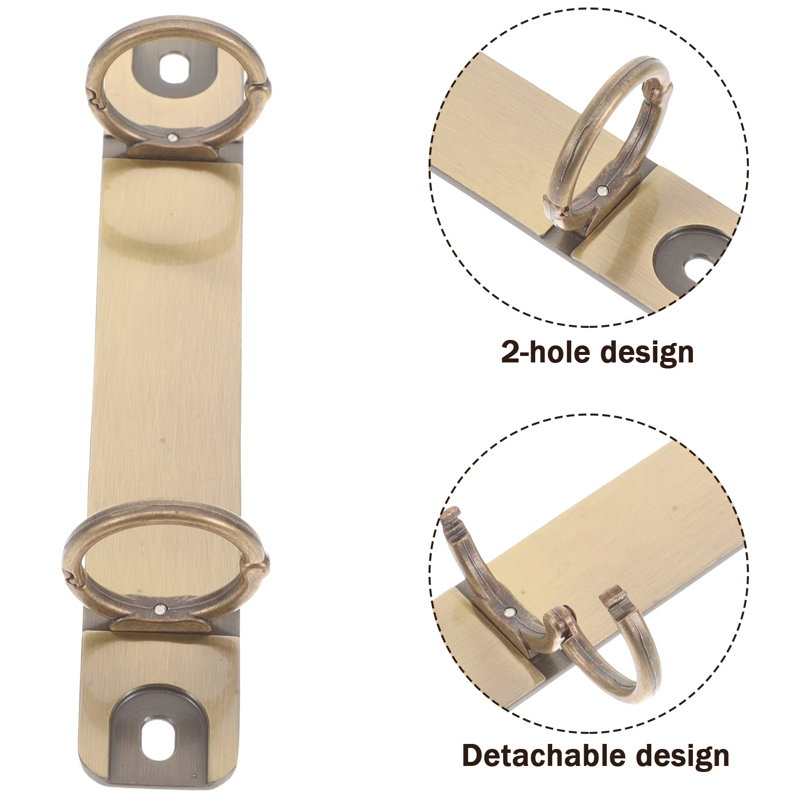 Afneembare bindmiddelclips Mechanisme Vervanging Metalen 2-gaats ringmechanismen Journal