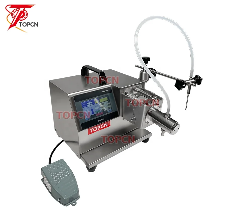Desktop Small Semi Automatic Ceramic Pump Liquid Filling Machine for Oral Liquid Vials