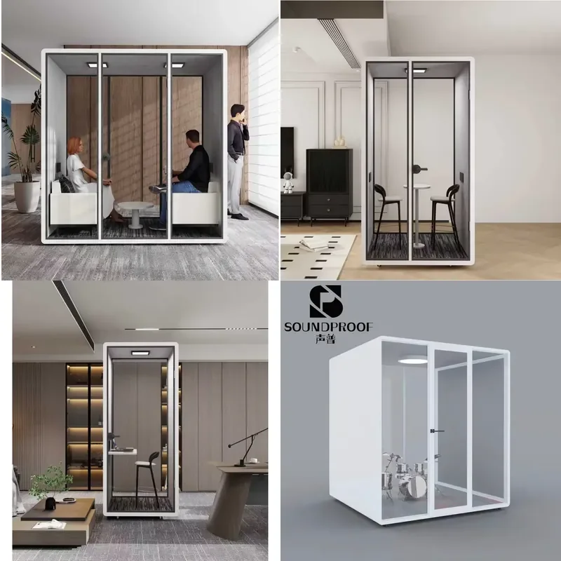 2026 Portable AC Soundproof Cabin with Modern Design Aluminum Frame for Office Home Hotel Apartment Outdoor Acoustic