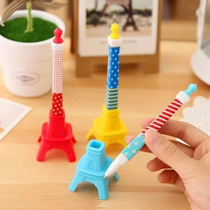 

2PCS Creative Paris Eiffel Tower Ballpoint Pen Roller Ball Rollerball Ballpen School Prize Office Thing Stationery Store