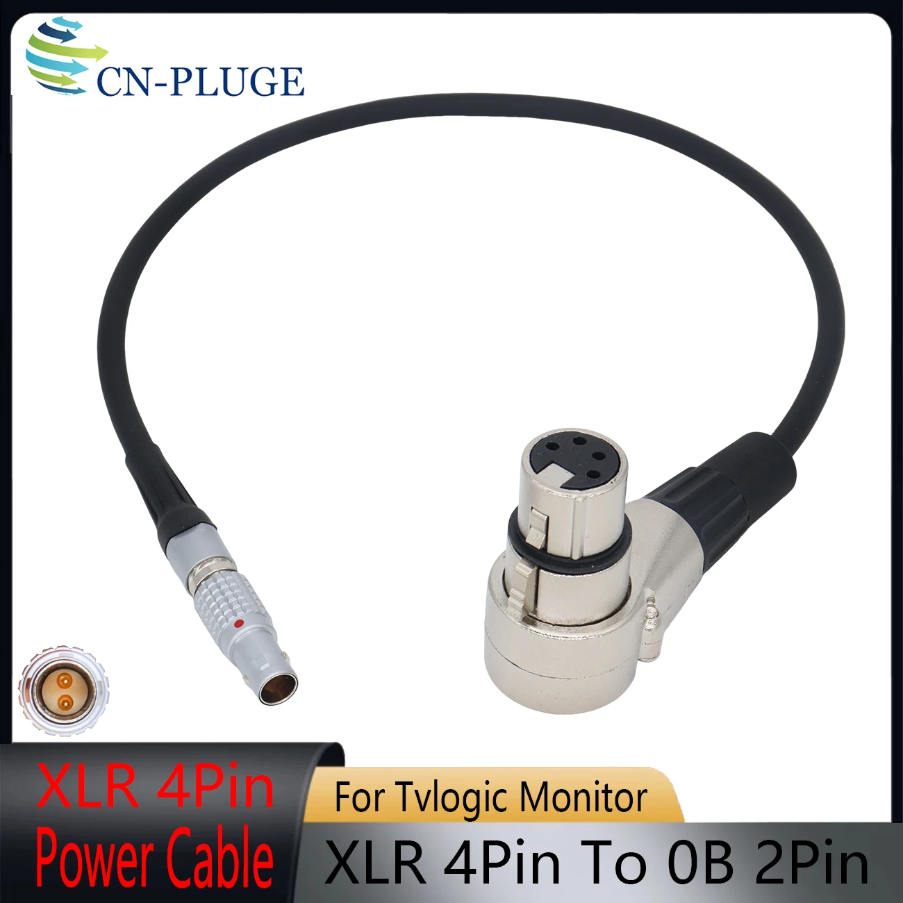 

Кабель Camer 0B 2Pin на XLR 4Pin (гнездо) для монитора Tvlogic, кабель питания