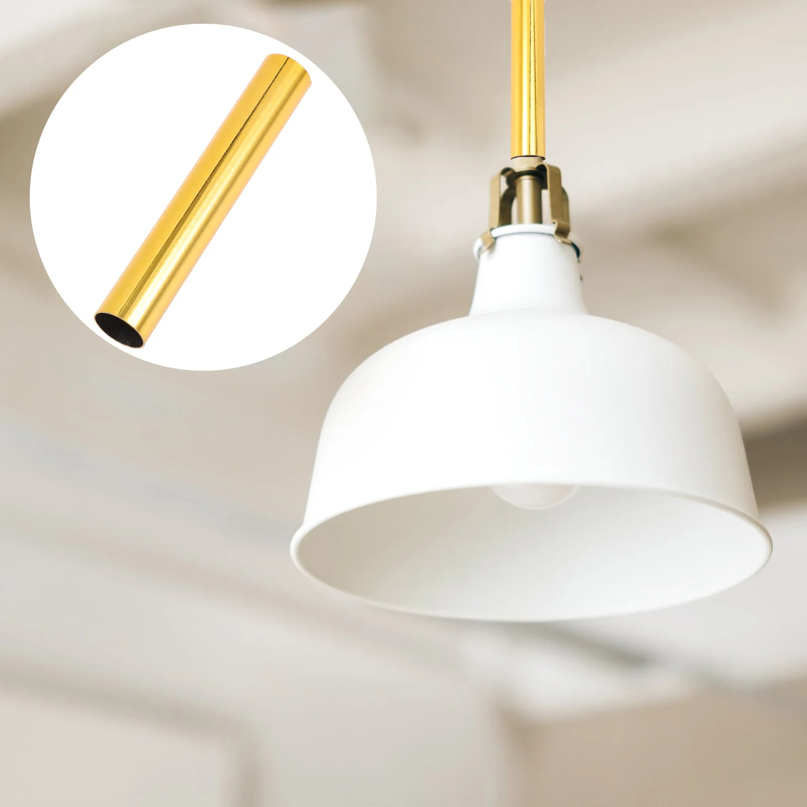 

6pcs Golden Iron Ch Casing Parts Replacement Light Cover Components Lamp Base Sleeve Lighting Accessories