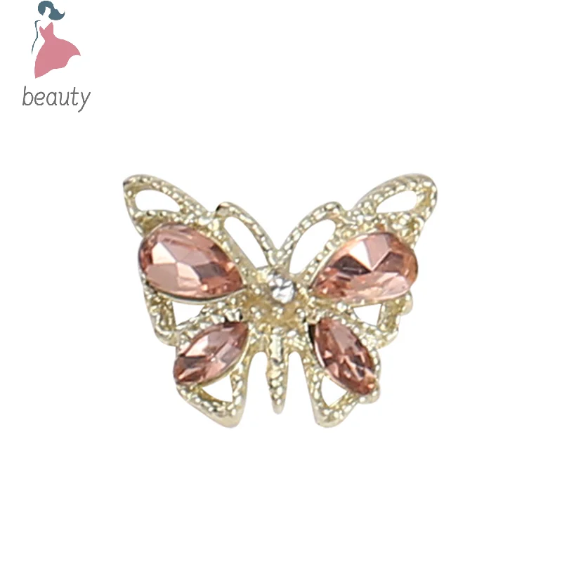 Новый металлический бант для ногтей Pop Flash Crystal Trinket Butterfly Nail Set Diamond декоративные аксессуары