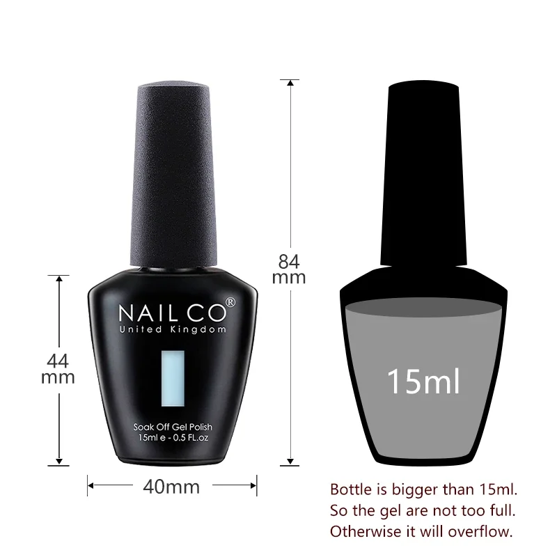 NAILCO-Juego de esmalte de uñas en gelatina transparente, 6 uds., Color cristal rosa desnudo, barniz híbrido semipermanente para remojar las uñas