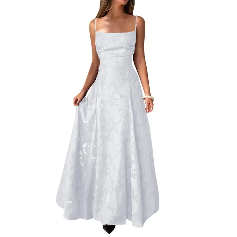 

ABRT-Women's Maxi Dress Jacquard Formal Evening Gown Elegant Wedding Guest Party Dress