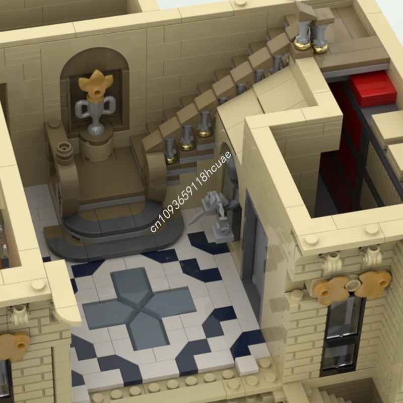 4493 pz MOC Modulare Corte Casa Modulare Modello di Costruzione di Giocattoli Blocchi Architettura Assemblare Regalo Di Natale FAI DA TE Creativo Compleanno