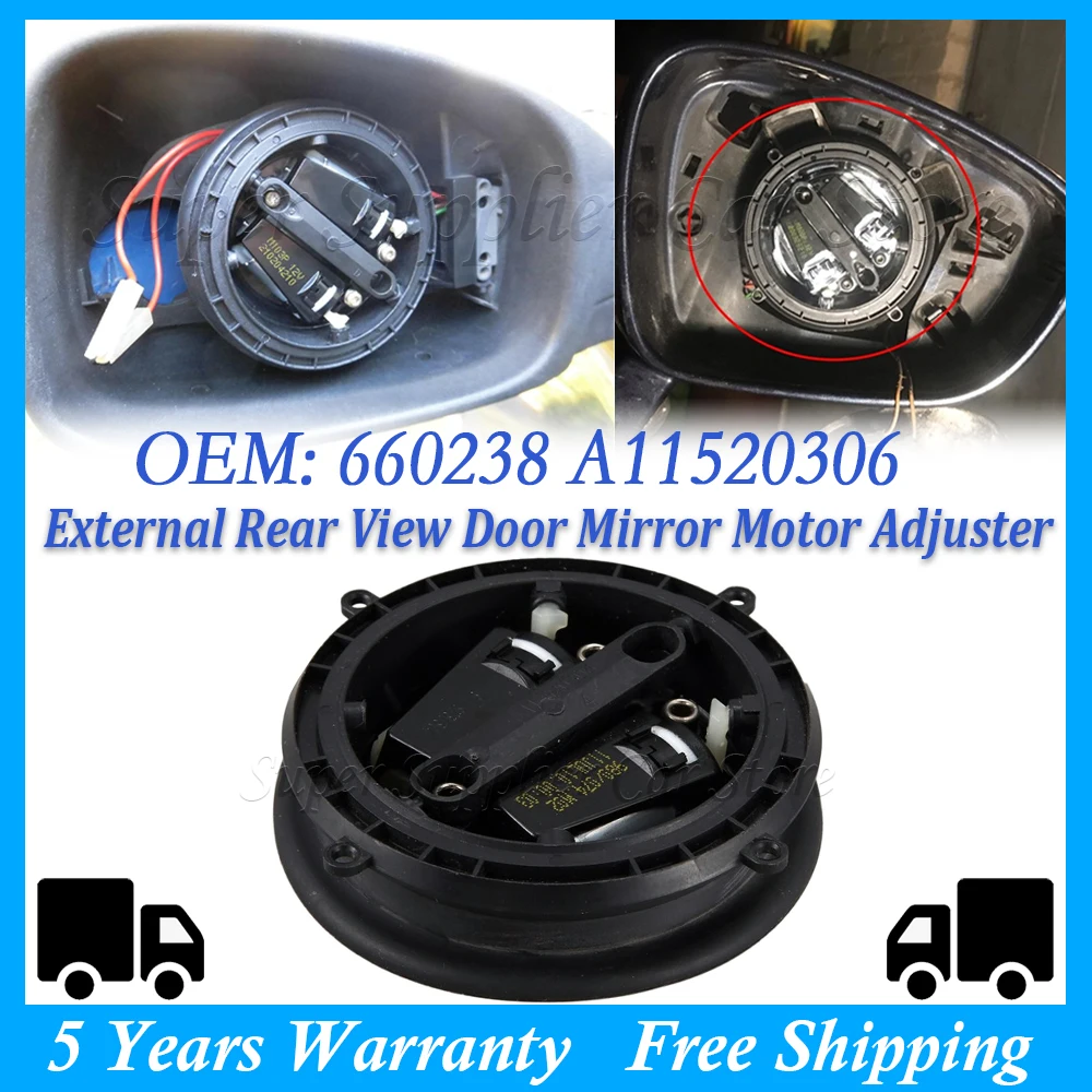 1PC Car Front External Rear View Door Mirror Motor Adjuster For Peugeot 206 207 306 307 308 Citroen C2 C3 Renault Clio 3 660238