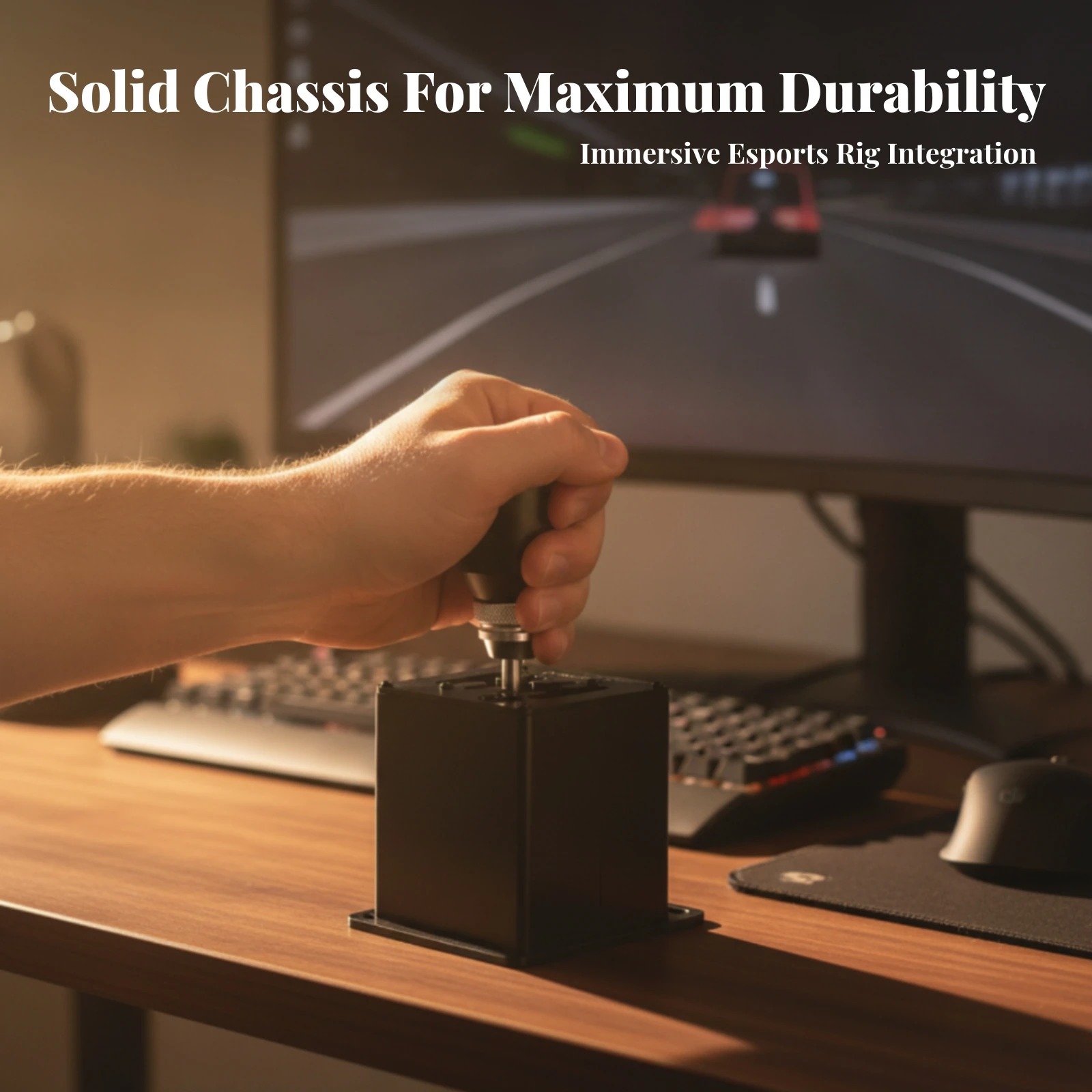 Gear Shifter Module Long-Lasting Shifter with Cylindrical Knob Universal Non-Slip for Sim Racers, Driving Simulators