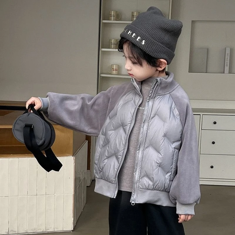 New White Duck Down Kids Down Jacket Unisex Lightweight Warm Autumn Winter Children Outerwear Coat