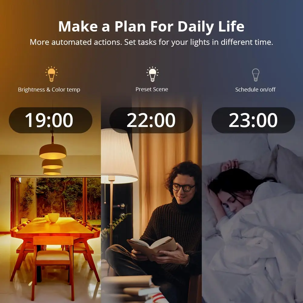 SONOFF B02/B05 Lampadina LED Wi-Fi intelligente Accoppiamento Bluetooth dimmerabile Controllo vocale di gruppo regolabile multicolore tramite eWeLink Alexa