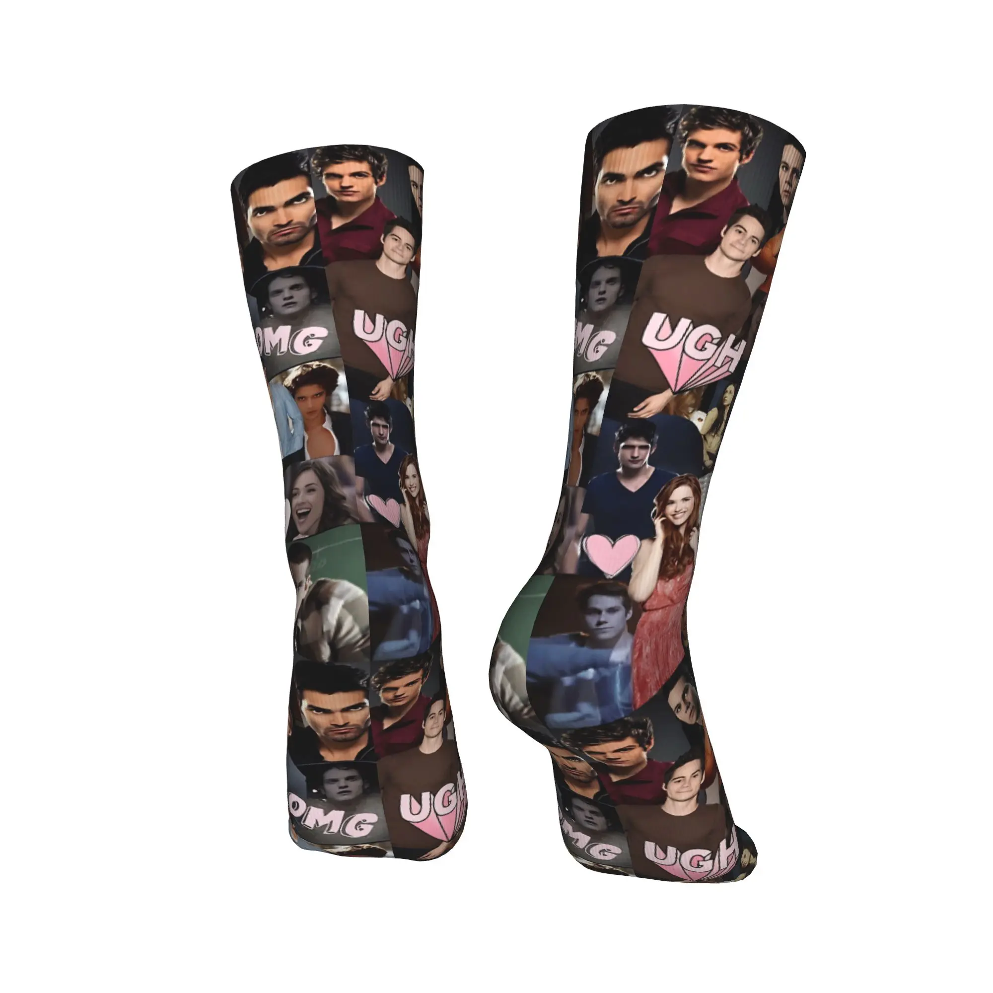 في سن المراهقة الذئب كلية جوارب النساء الرجال الجوارب الدافئة لينة موضة الجوارب الشتاء الدراجات المضادة للانزلاق نمط الجوارب هدية فكرة