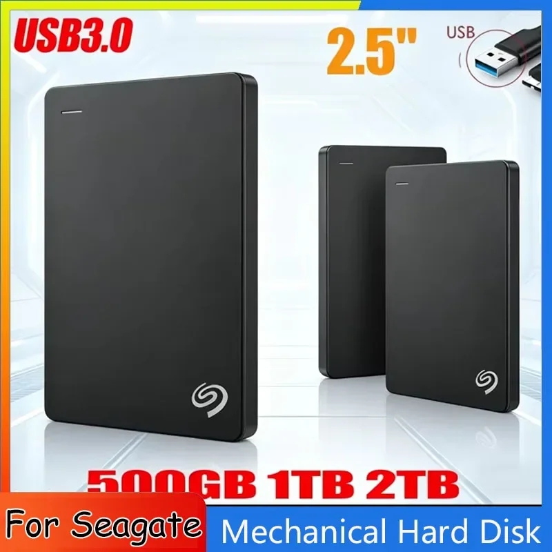 Disco Duro Externo Seagate de 500GB, 1TB, 2TB, Almacenamiento de Respaldo + Disco Duro Portátil Ultrafino USB 3.0 de 2.5 Pulgadas