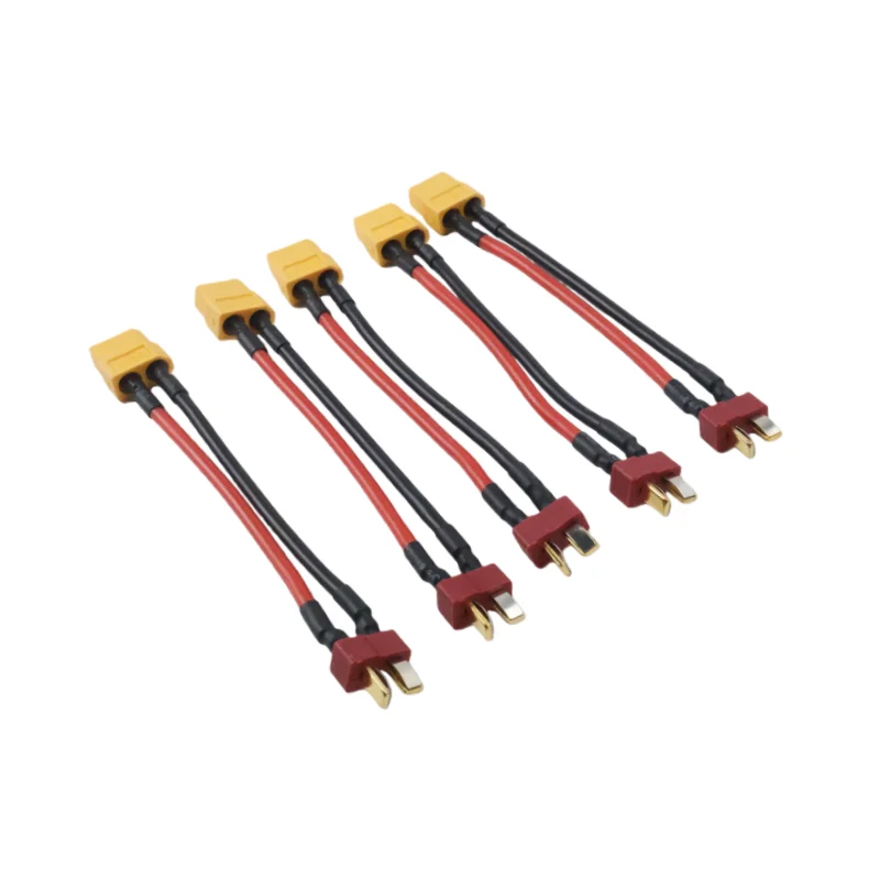 5/1 Uds XT60 hembra a Deans T-Plug macho RC Lipo adaptador de batería 10CM Cable 14AWG Cable de silicona para FPV RC accesorios de coche