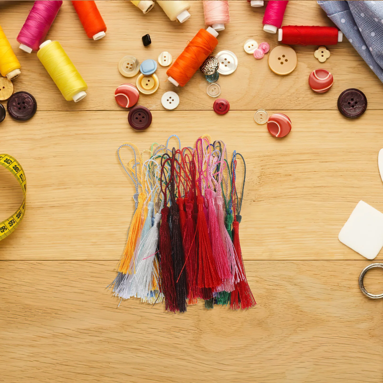 50 قطعة شرابة عقدة ملونة صينية قسط البوليستر شرابة لحقيبة الديكور حقيبة يد سحر الزفاف لصالح هدية علامة الحرفية العرض