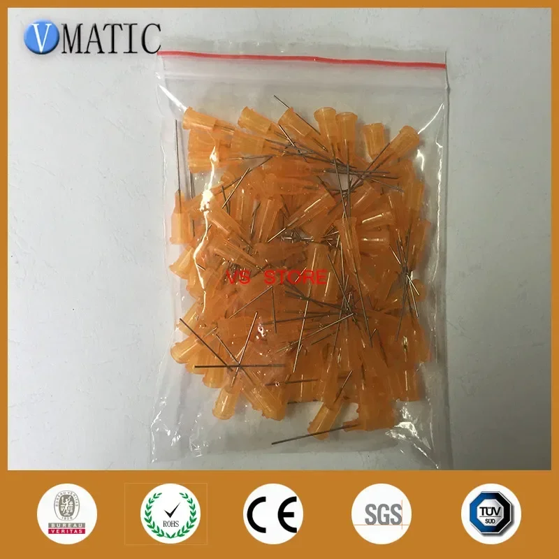 Free Shipping 1'' 23G Dispensing Needles Tips 100Pcs 1 Inch Length Dispense Needle