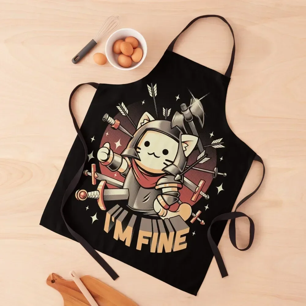 

I'm Fine Apron Kitchen New 2022 Year Home Utensils Kitchen For Men Apron