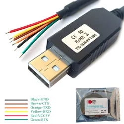 FTDI USB to UART TTL Serial Cable for PLC MCU SMT32 Dev EVB Board Debug Program Config Download Cable TTL-232R-3V3-WE-1800