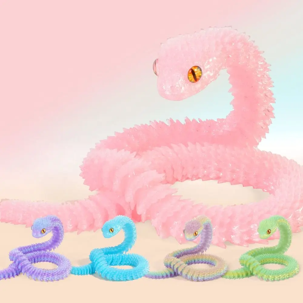 

Realistic 3D Printed Snake Toy Multicolor 30/45/60cm Simulated Snake Ornament PLA Home Decor Simulation Snake Model Halloween