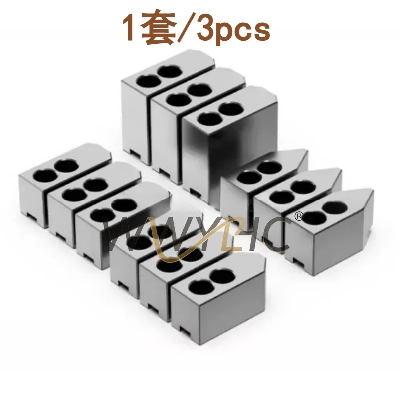 10/12 Inch Three-Jaw Hydraulic Soft Jaws 60/90/120 Degree Lathe Chuck Jaws Set