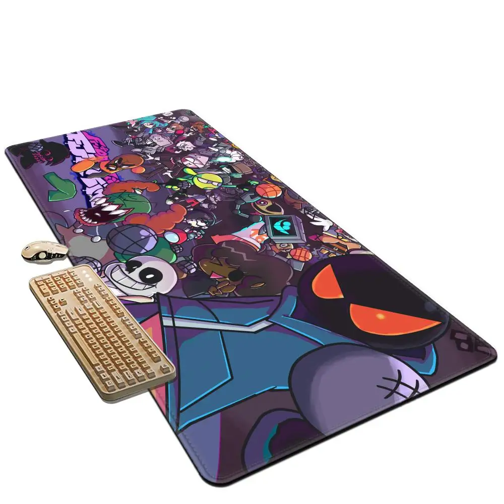 لوحة ماوس كبيرة XXL ملحقات الألعاب ألعاب المكتب لوحة المفاتيح حصيرة مكتبية غير قابلة للانزلاق للكمبيوتر المحمول ألعاب ساخنة ليلة الجمعة Funkin FNF Mousepad