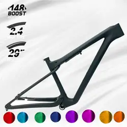 Airwolf 2024 Carbon Full suspension mtb Frame Max Tire 2.4‘’ Mountain Frame 29 XC 148x12mm Boost Bike Frames With Shock