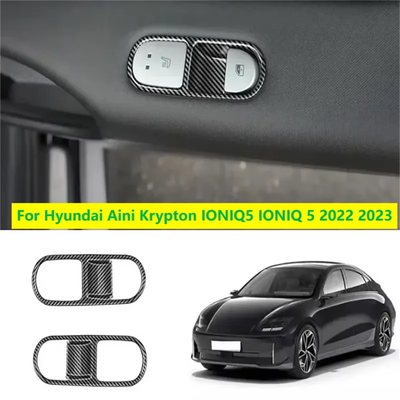 For Hyundai IONIQ6 IONIQ 6 2022 2023 2024 Interior Accessories Carbon Fiber Rear Row Window Switch Lift Panel Cover Trim