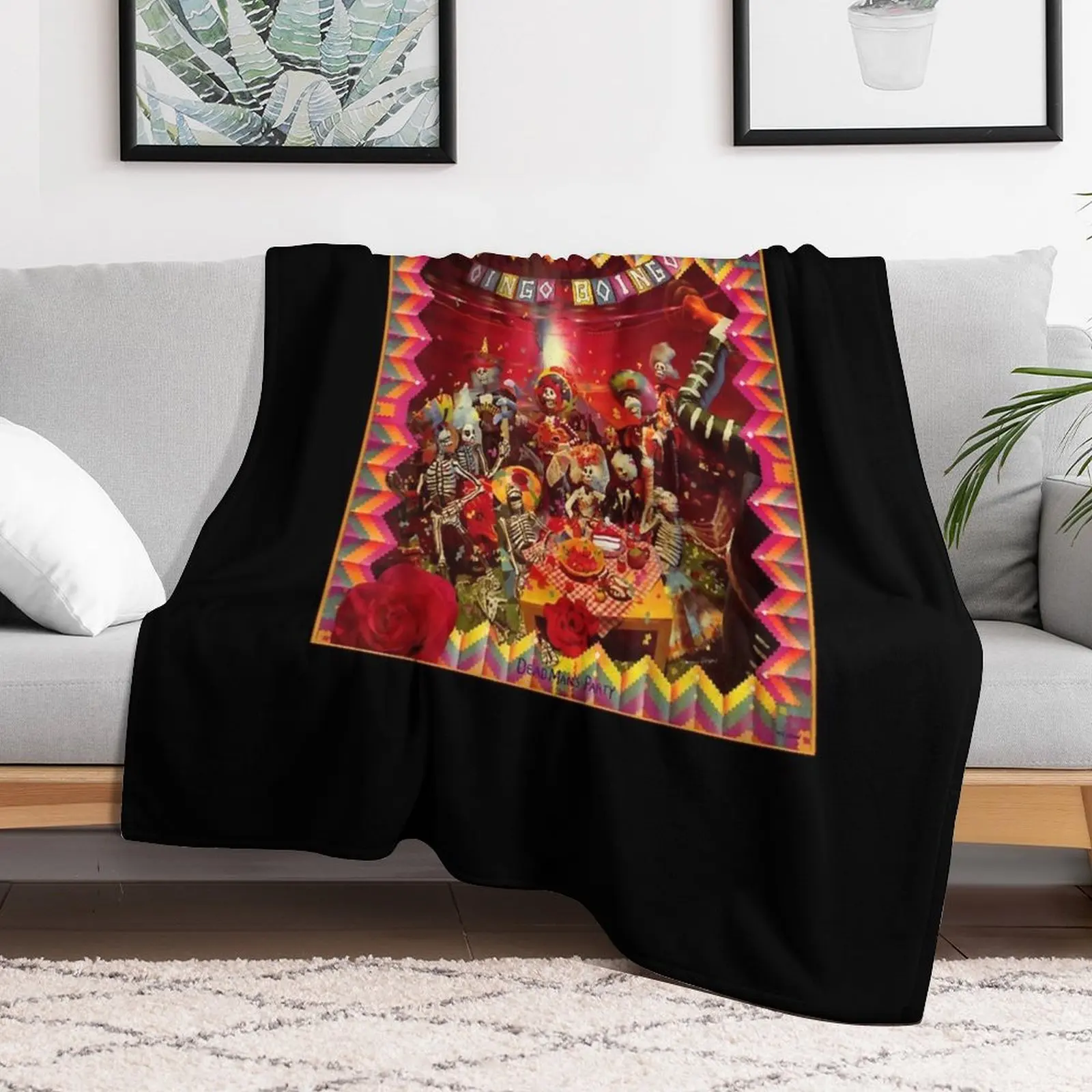 Gift Idea Oingo Boingo Dead Mans Party Gifts For Birthday Throw Blanket