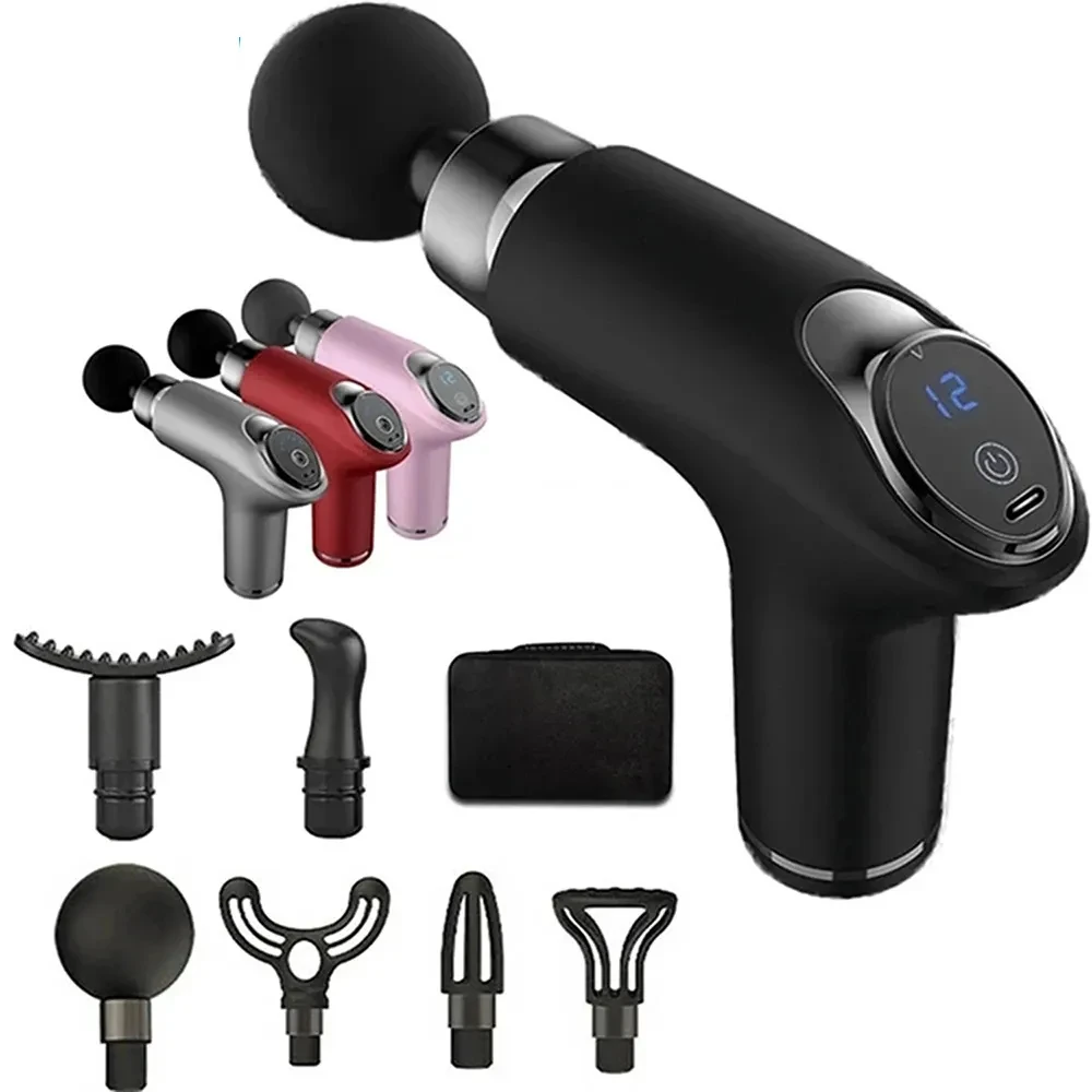 

Мини-пистолет для расслабления мышц, Электрический токовый массажный пистолет для всего тела снимает усталость и удобен в переноске