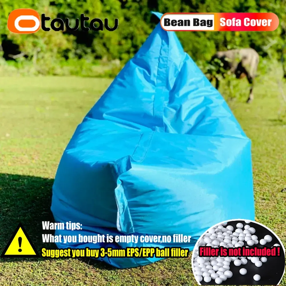 OTAUTAU 6ft Giant Floating Bean Bag Lounger Cover No Filler Outdoor Swimming Pool Pillowsac Garden Beach Beanbag Salon Sac DD034