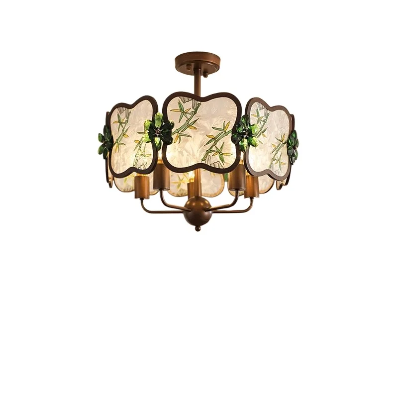 

Bedroom ceiling lamp retro medieval enamel color Song Dynasty aesthetic lamp wind new Chinese room lamp