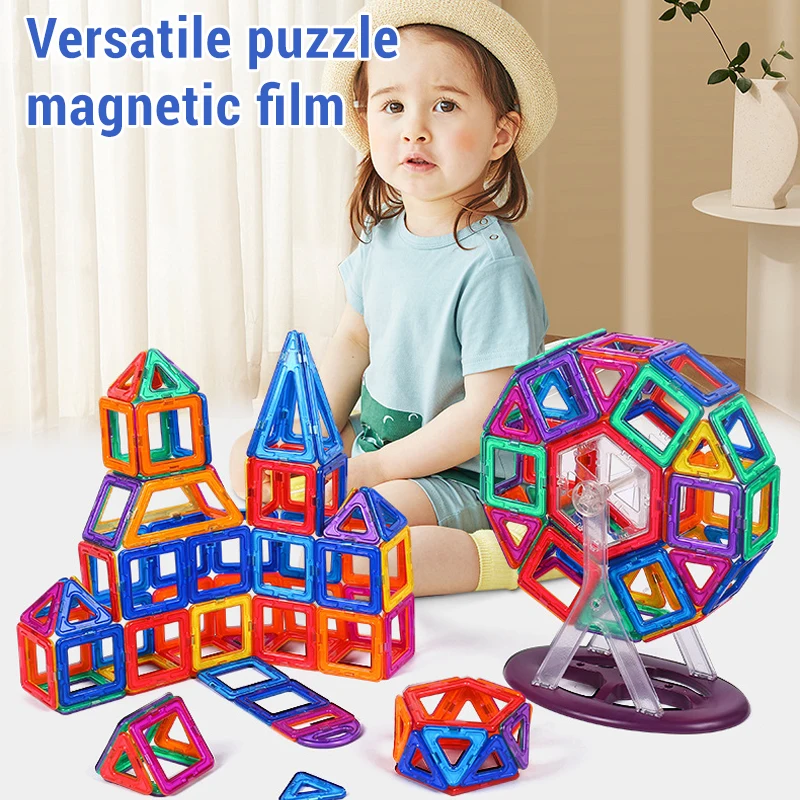 Montessori Kinder DIY Magnetische Bausteine Spielzeug Eltern-kind-Interaktive Frühen Bildung Lernen Bau Set Spielzeug Geschenk