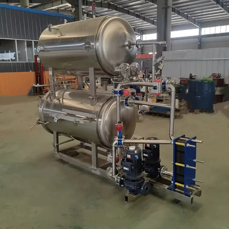 Equipo industrial de esterilización en aerosol de agua de coco para lata de jugo, botella de vidrio para alimentos, máquina esterilizadora de Autoclave personalizada