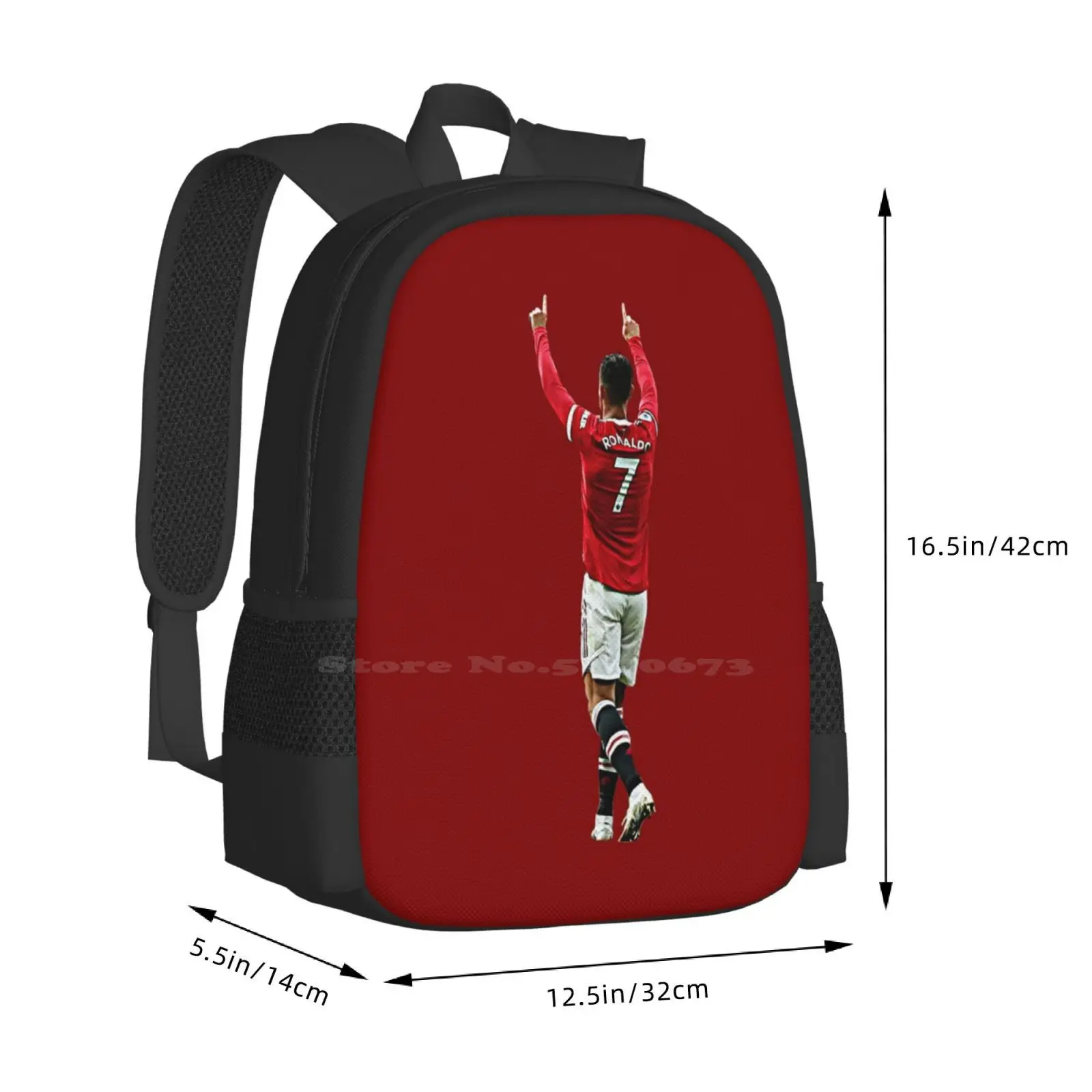 Ronaldo Backpack For Student School Laptop Travel Bag Welcome Back Legend Welcome Cristiano Mu Soccer Red Devil Ronaldo Ronaldo