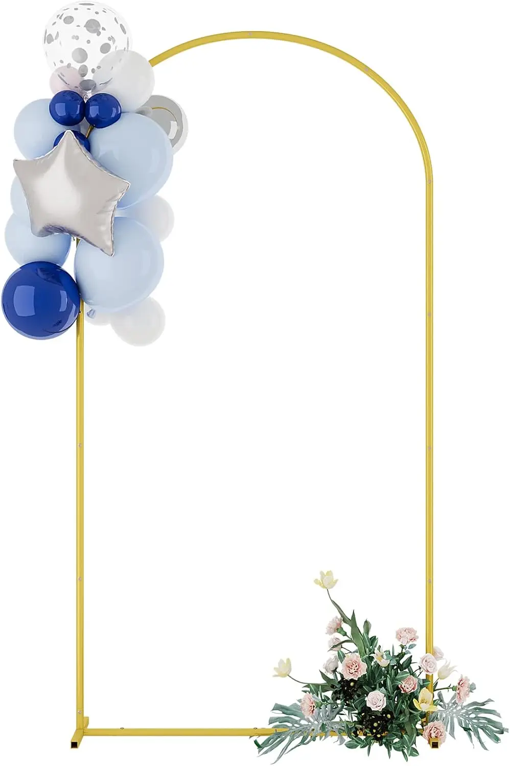 

Металлическая арка-стойка золотого цвета 6,6 футов для свадебных декораций, мероприятий на открытом воздухе и вьющихся растений