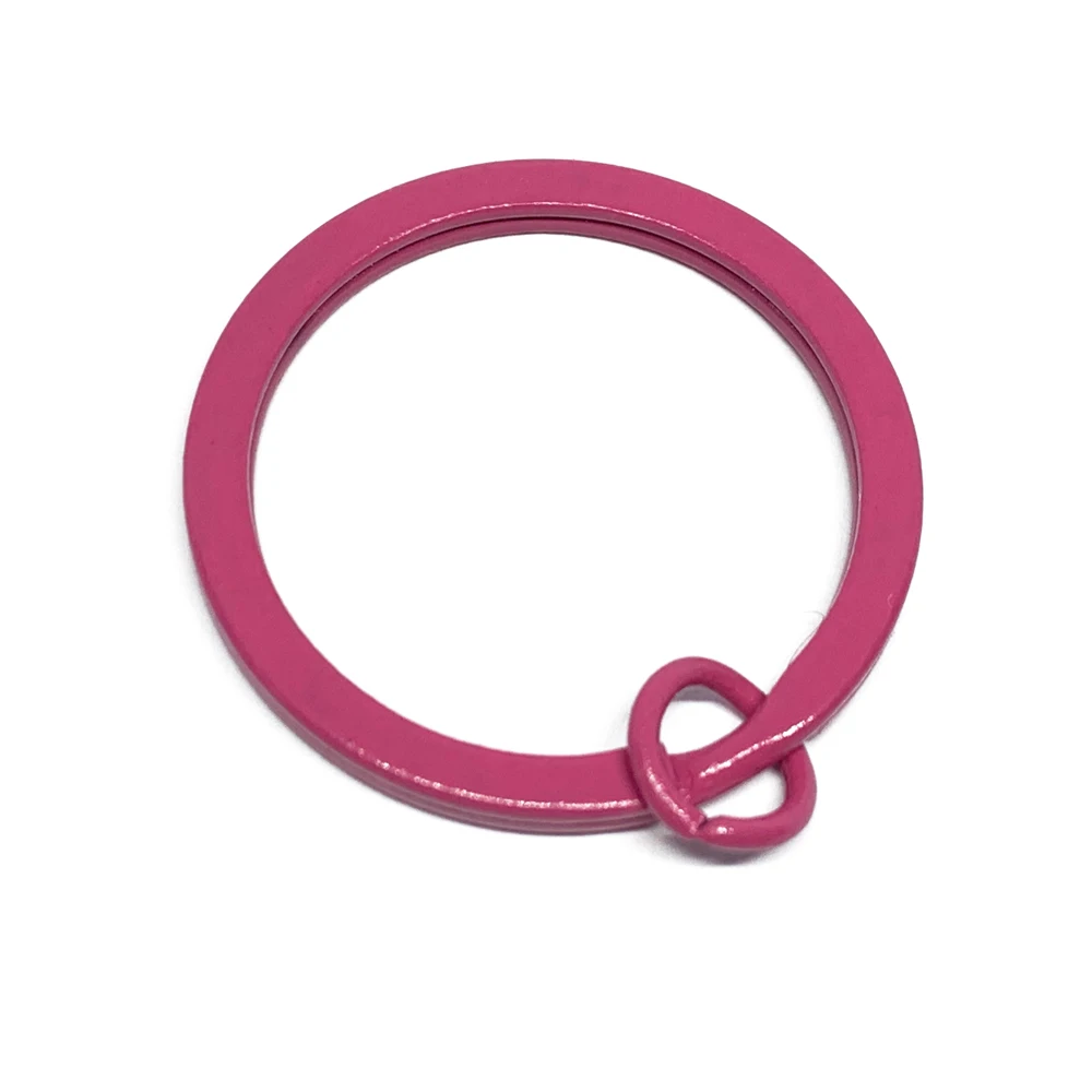 20 قطعة/الحزمة الملونة 30 مللي متر سلسلة المفاتيح المستديرة حامل مفتاح معدني سبليت خواتم للجنسين كيرينغ Keychain بها بنفسك المفاتيح صنع الملحقات