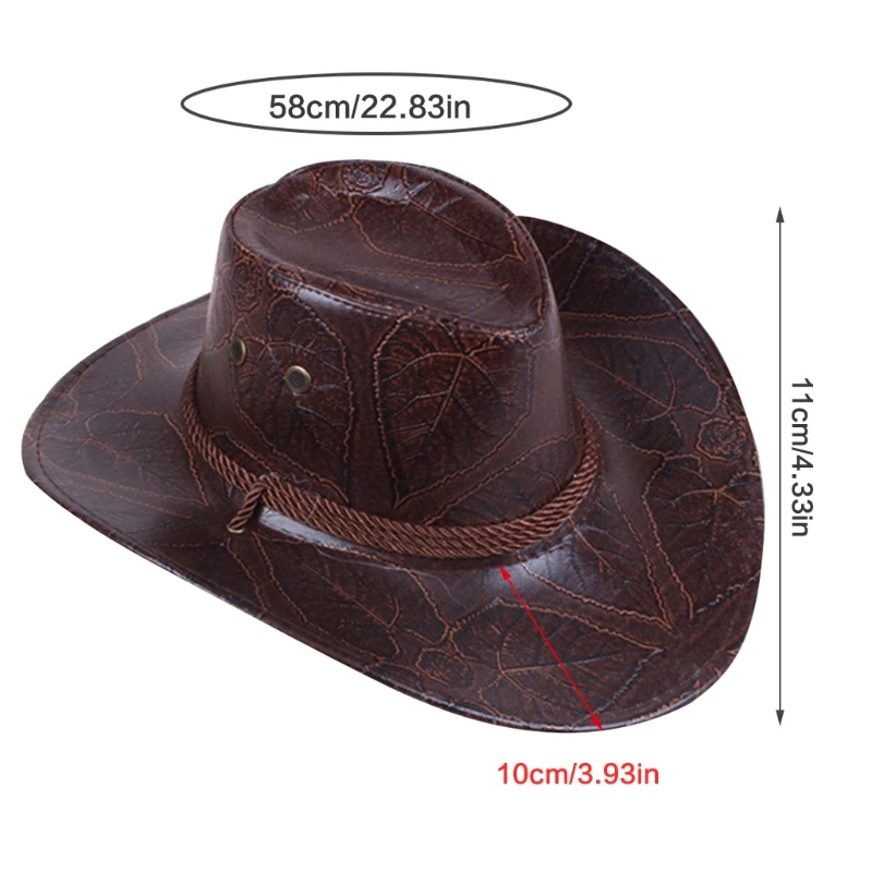 Retro Hipster Cowboy Hat Western Large Brim Cowboy Hat Outdoor Trend Casual