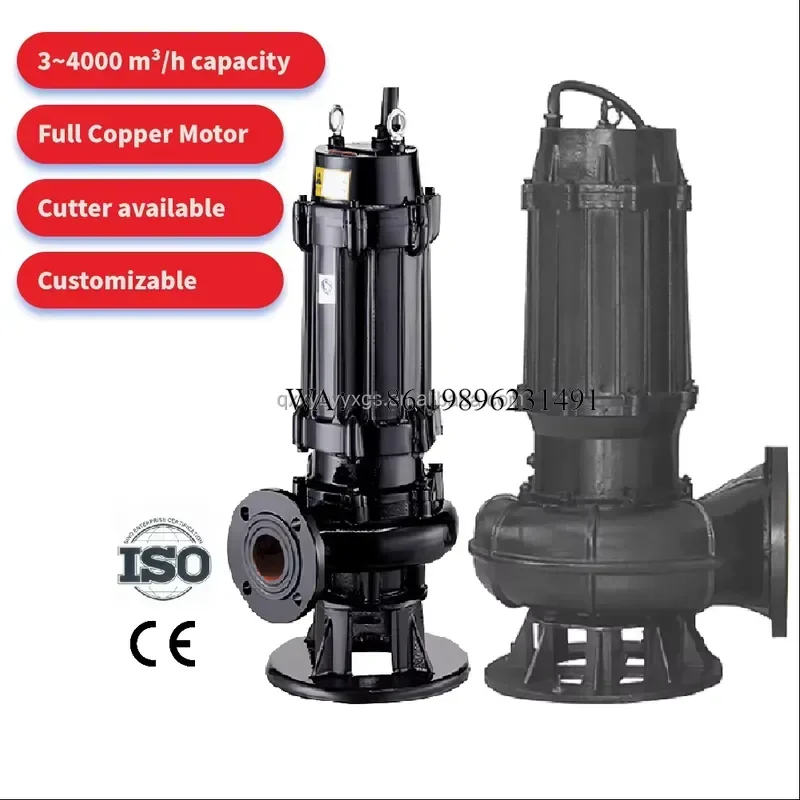 Wmwmnu for Kuang Yu WQ Series 5.5HP High Pressure Centrifugal Submersible Pump Powered Suction Capable for