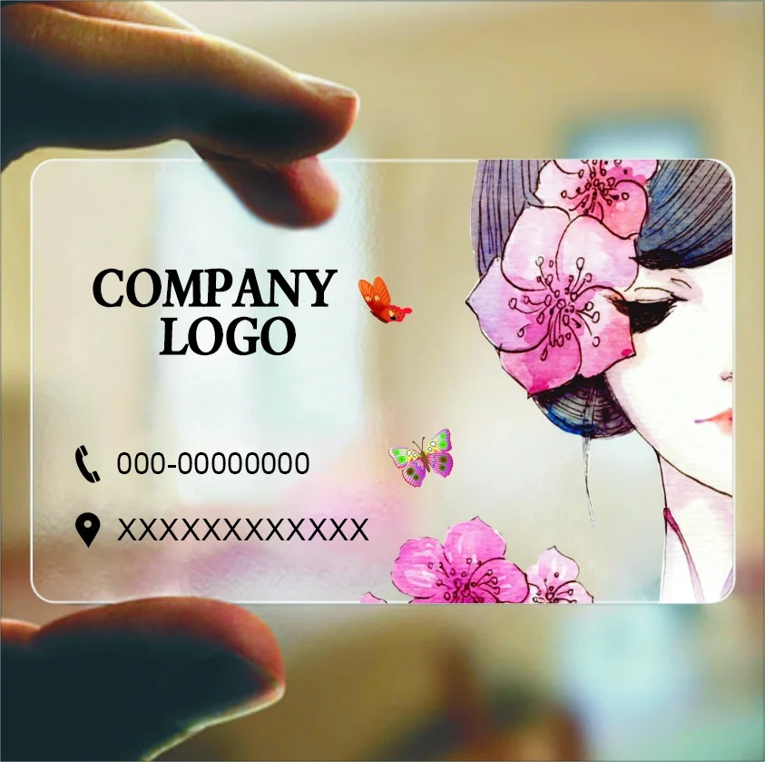 Custom Transparent PVC Plastic Card and Own Business Birthday PVC Waterproof Card Business Round Corner Single Sided Card