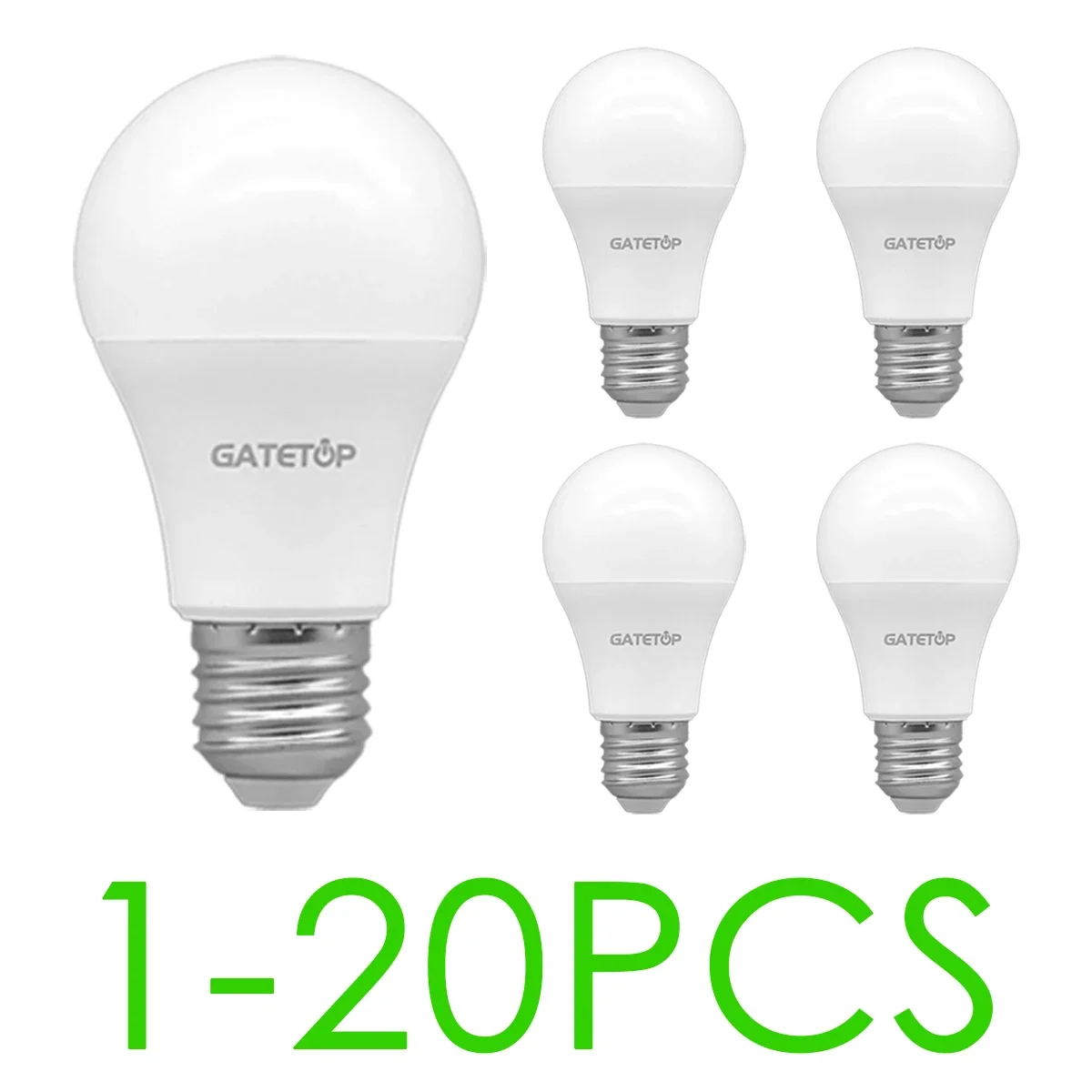 1-20PCS 18W 20W 24W E27 Light Bulbs 8W 9W 10W 12W 15W AC220V 110V Bulb Lamps Daylight Lighting A60 A80 for Home Foyer Room Decor