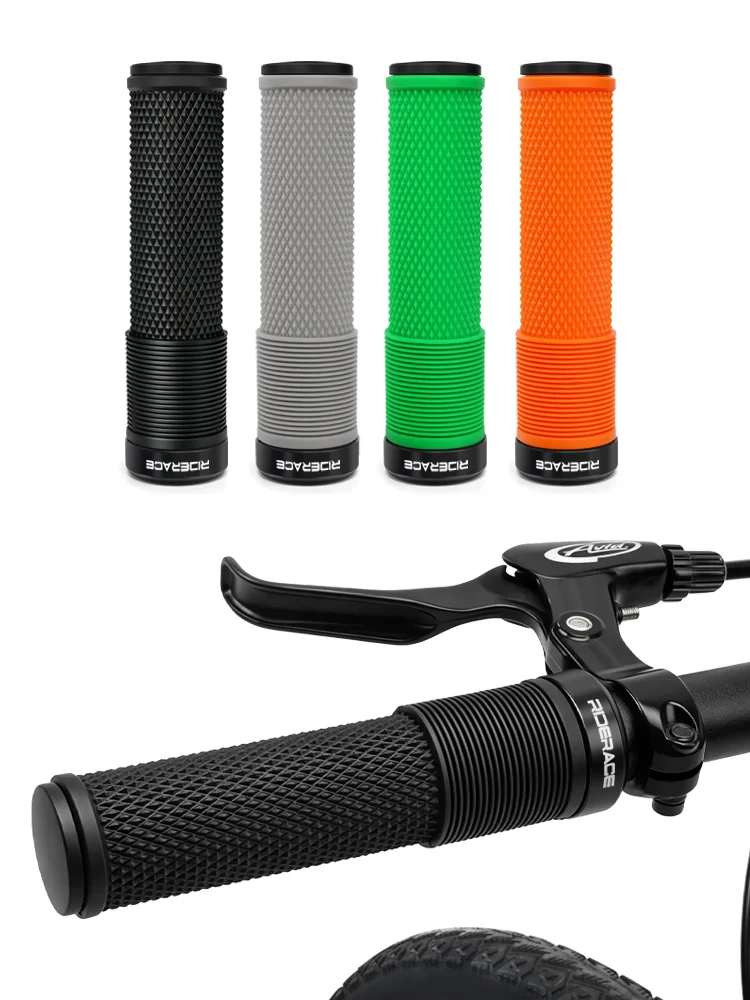 AliExpress riderace RIDERACE Mountain Bike Handle Bar Grips MTB Bicycle Soft Single Locking Handlebar Cover Plug Rubber Non-slip Cycling Accessories