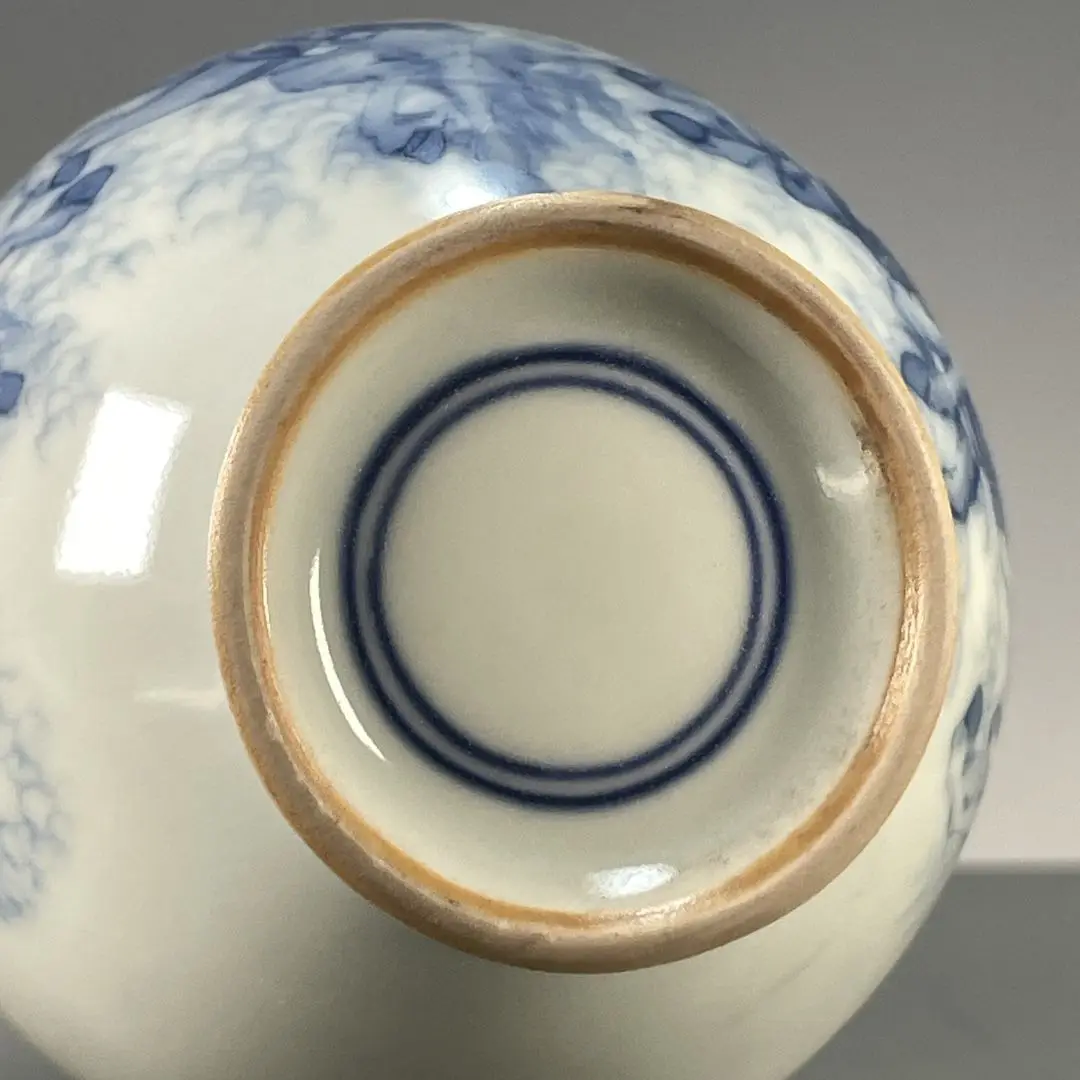 Blue White Porcelain Appreciation Vase Ming Qing Style Hand Painted Three Heroes Fight Lü Bu Figure Pattern Ceramic Collectible