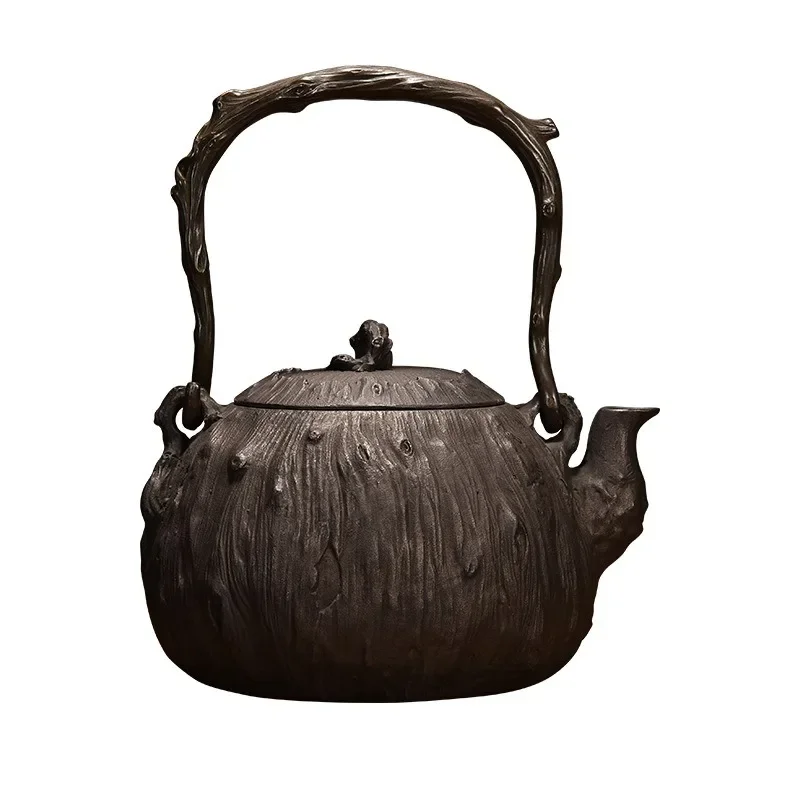 Pure handmade wax mold integrated pot southern old iron pot pig iron casting firewood kettle quaint handmade pot