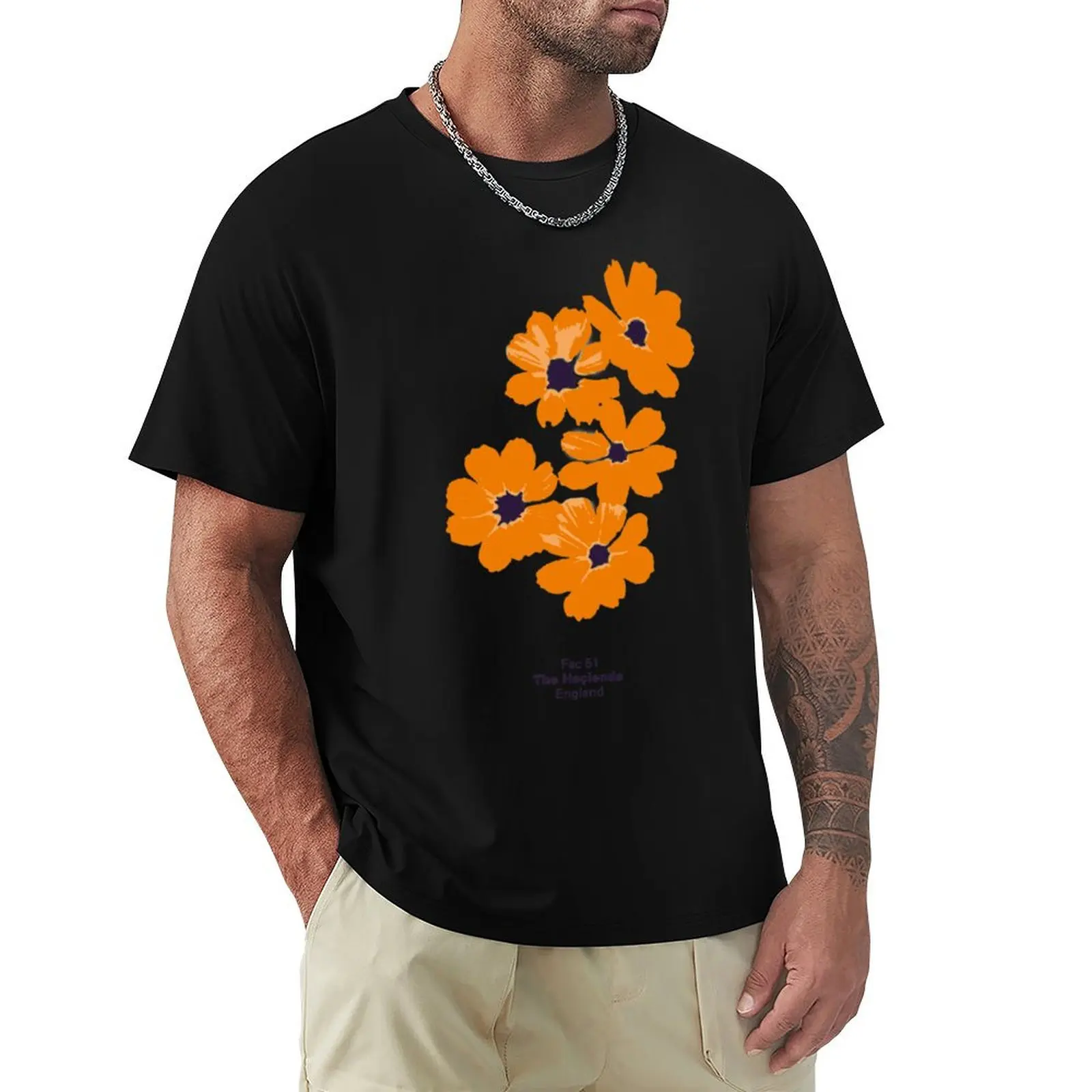 

The Hacienda Fac 51 Flowers Classic T-Shirt Standard Fit Solid Tee Shirt