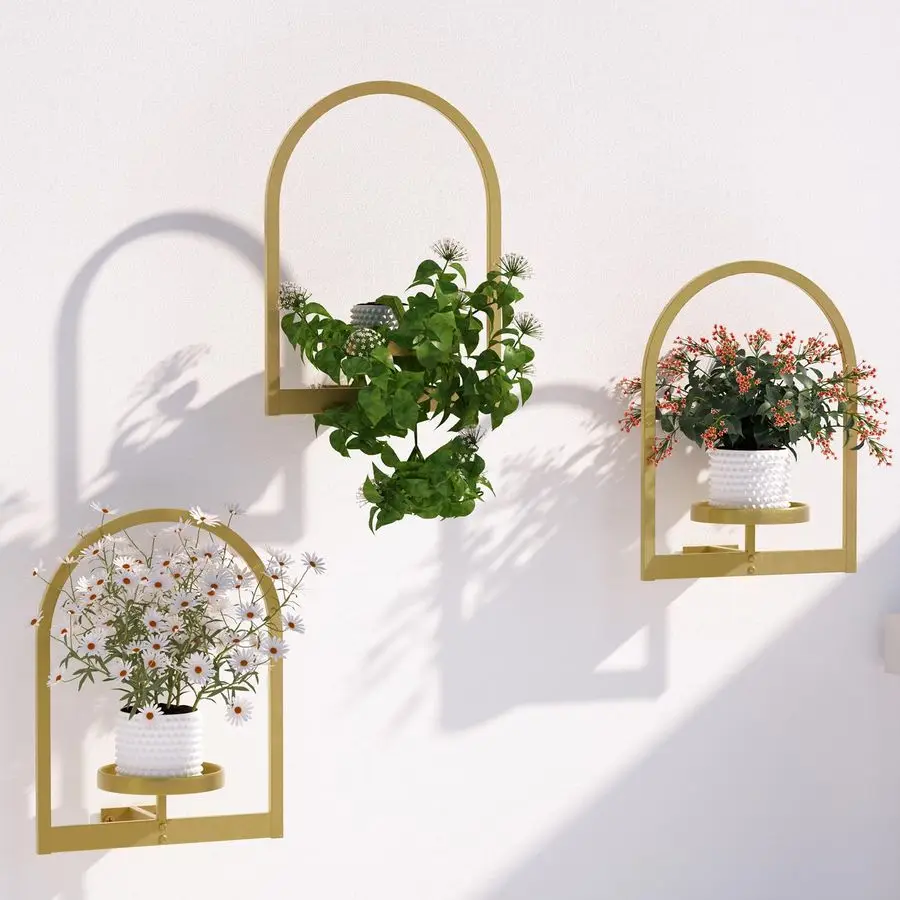 

Plant Holder, Wall Planter for Indoor Plants, Window Plant shelves for Multiple Plants Indoor Outdoor, Framed Plant Holder for H