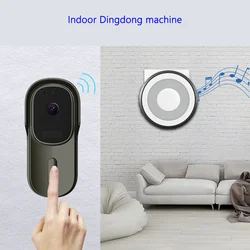 Tuya WiFi Intelligent Wireless PIR Doorbell Waterproof Ultra Clear Infrared Night Vision Visual Intercom Monitoring Door Bell