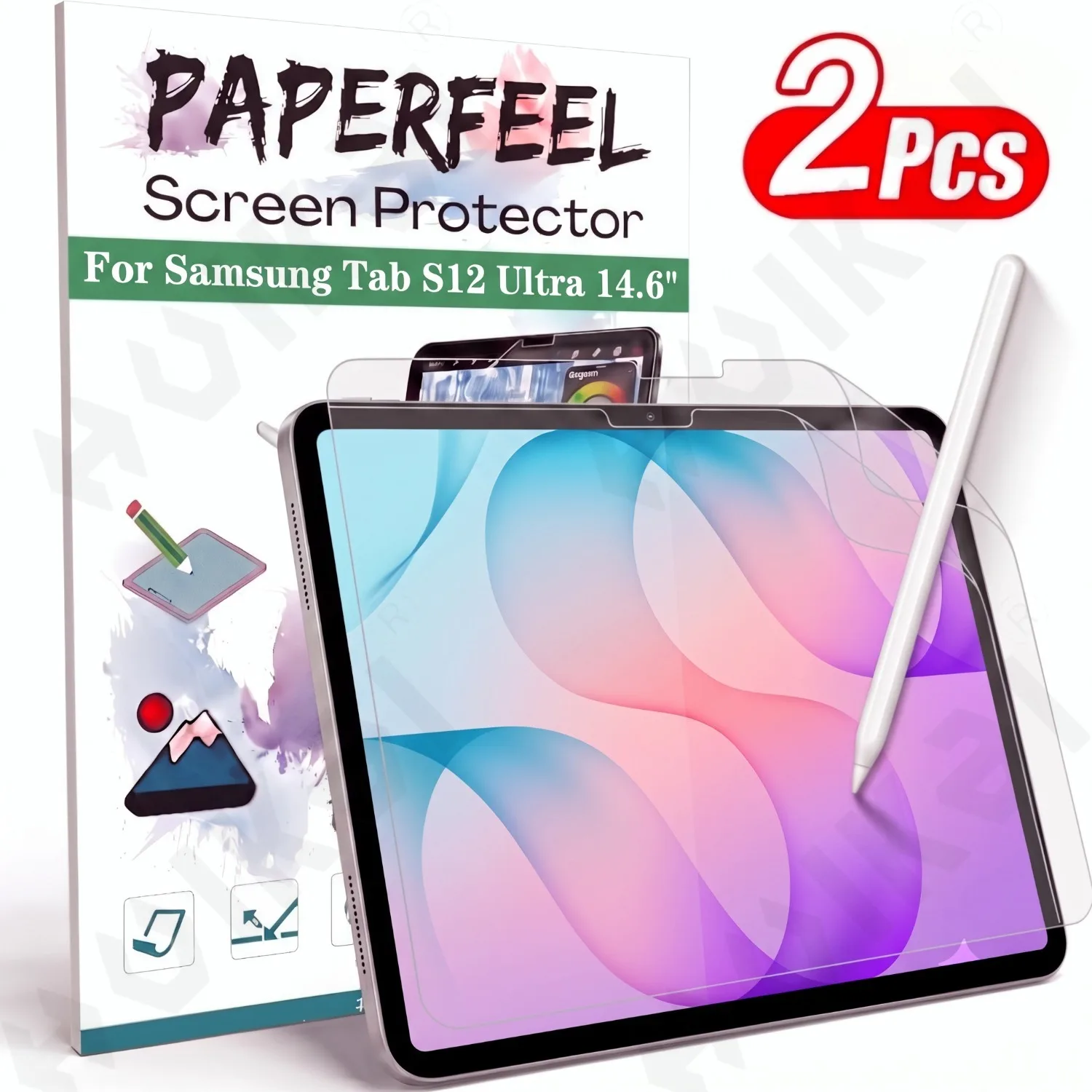 2 Pcs For Samsung For Galaxy Tab S12 Ultra S11 Ultra 14.6 inch 2026 Tablet Transparent TPU High Sensitivity Protective Film Back